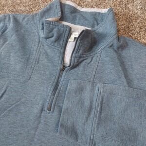 Orvis Mens XL Quarter Zip Pullover Blue Heather Long Sleeve Sweatshirt‎ RN70534